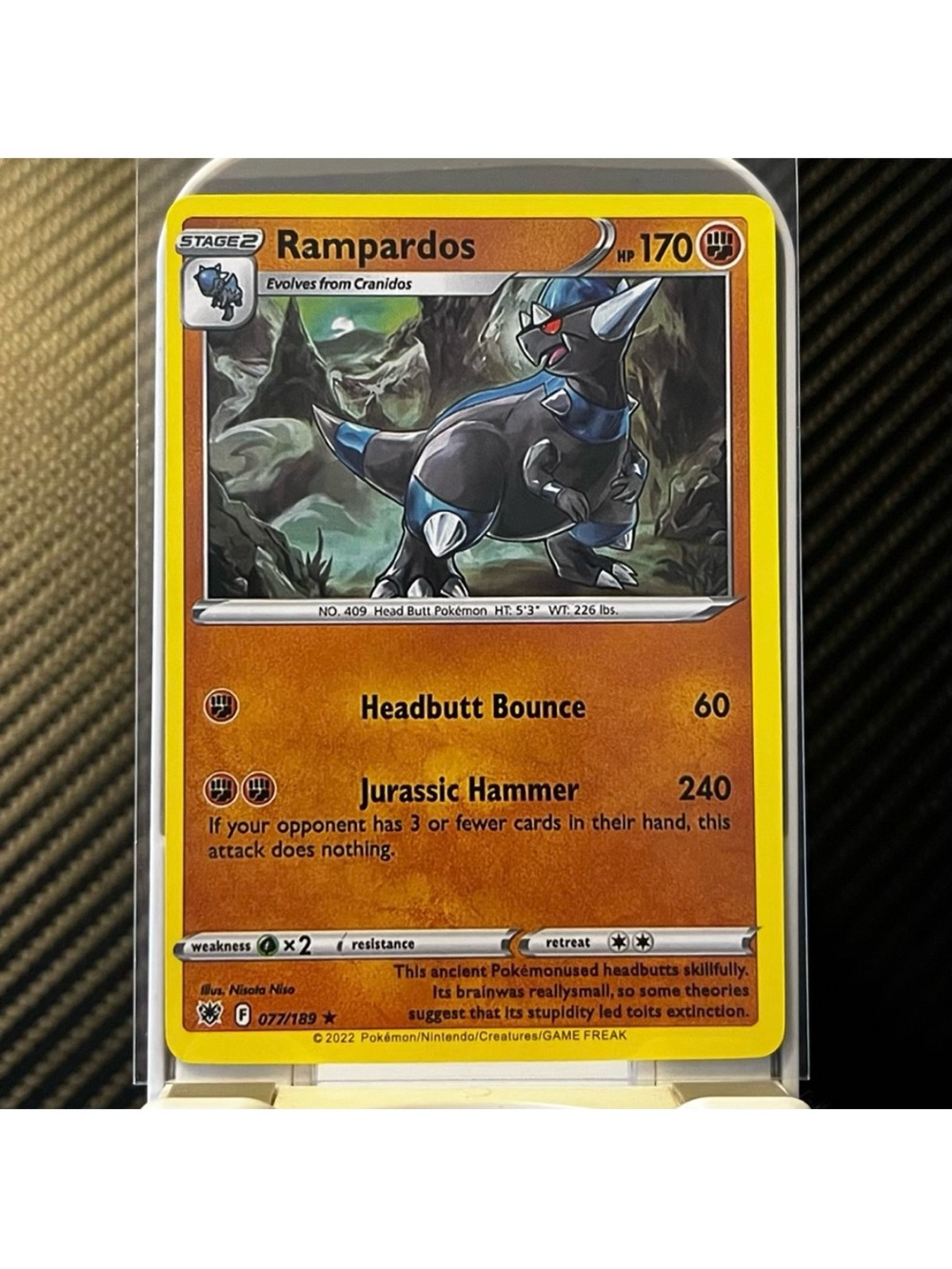 RAMPARDOS RARE SWSH10: ASTRAL RADIANCE 2022 POKEMON TCG #077/189